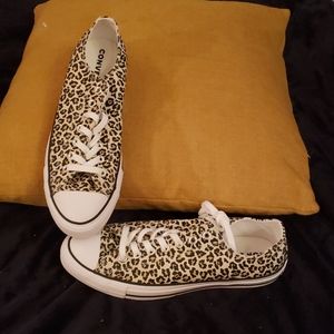 Unisex Cheetah Print Chuck Taylors